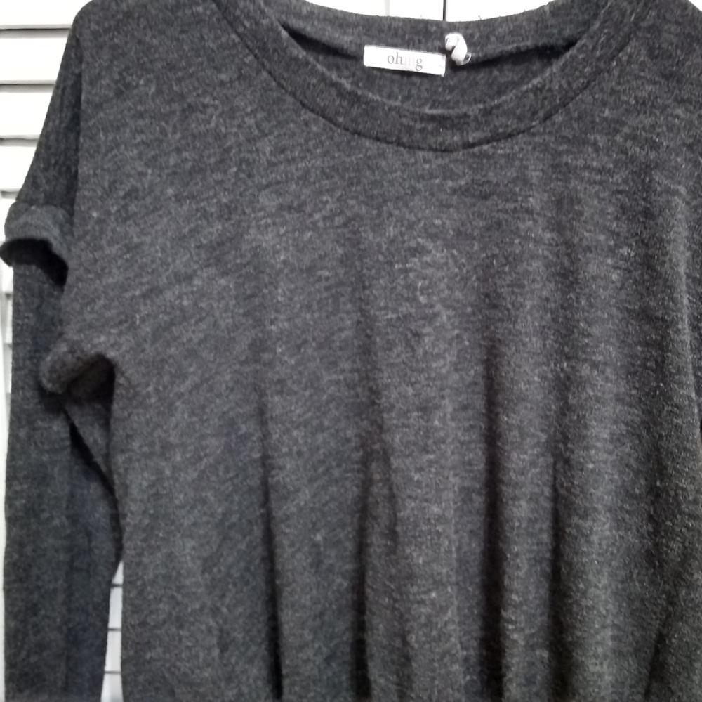 Heather Grey Ruffle Top - Picture 2 of 5